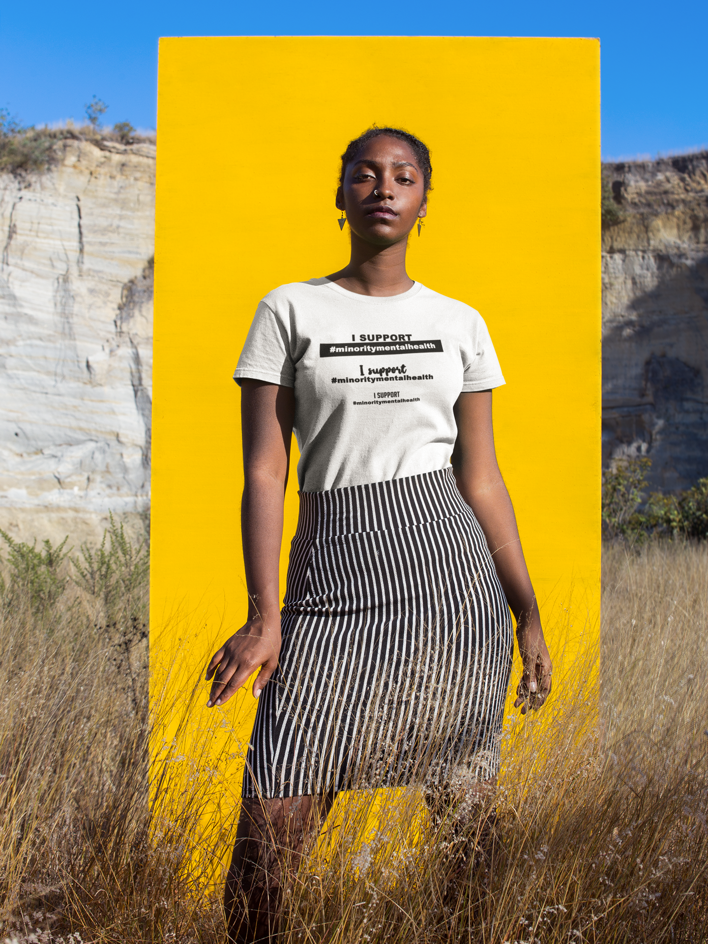 I support #minoritymentalhealth: fitted