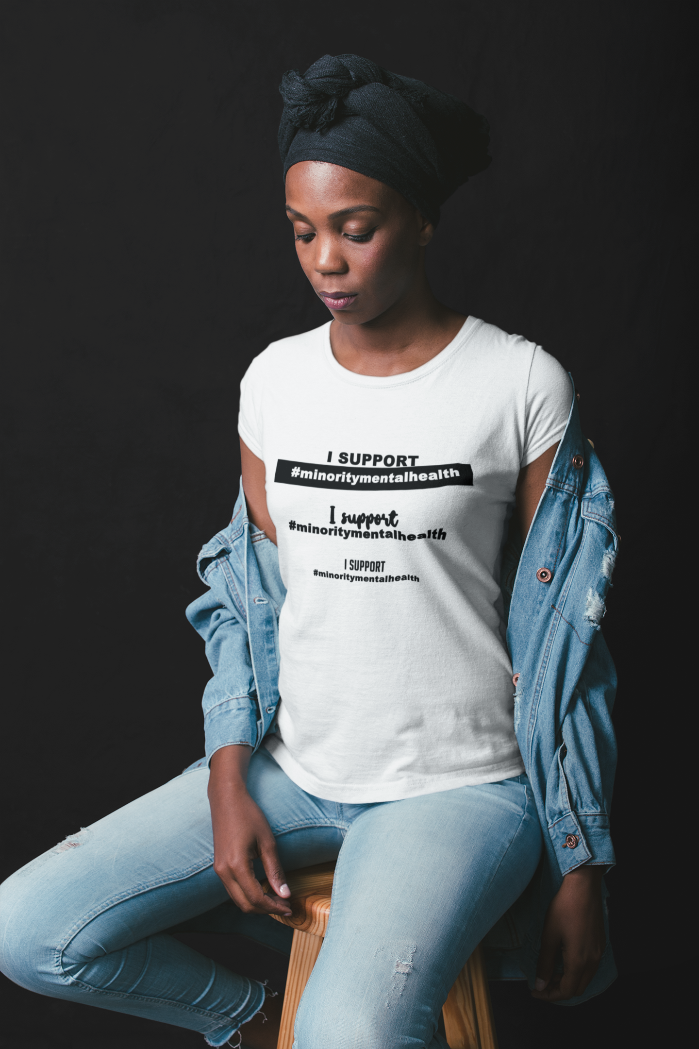 I support #minoritymentalhealth: fitted